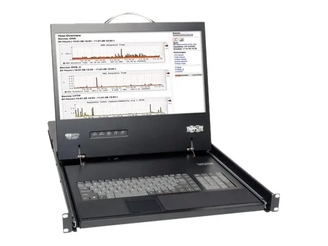 Eaton Tripp Lite Series 16-Port Rack Console Cat5 KVM Switch 1U RM...