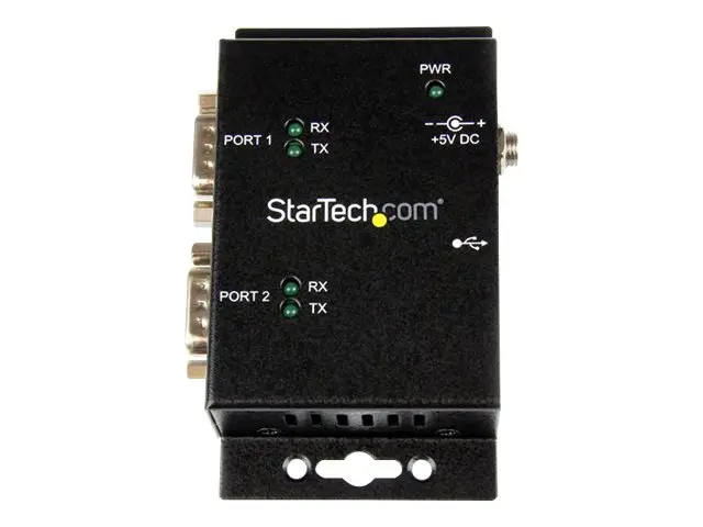 StarTech.com USB to Serial Adapter - 2 Port - Wall Mount - Din Rai...