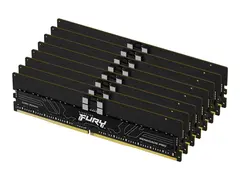 Kingston FURY Renegade Pro - DDR5 sett - 128 GB: 8 x 16 GB - DIMM 288-pin - 5600 MHz / PC5-44800 - CL36 - 1.25 V - registrert - on-die ECC - svart