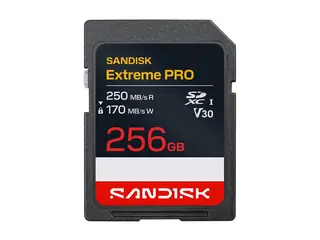 SanDisk Extreme PRO - Flashminnekort - 256 GB Video Class V30 / UHS-I - SDXC UHS-I