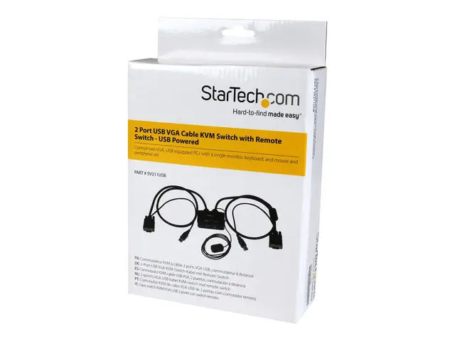 Startech 2 Port USB VGA Cable KVM Switch - Powered with Remote Dua...