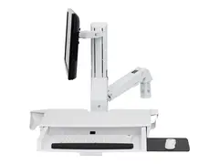 Ergotron StyleView Sit-Stand Combo Arm monteringssett Konstant kraftteknologi - for LCD-skjerm / tastatur / mus / strekkodeskanner - hvit