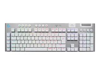 Logitech G G915 X - Tastatur - gaming, LIGHTSPEED full size - bakgrunnsbelyst - tr&#229;dl&#248;s - Bluetooth, 2.4 GHz, USB-C - hvit