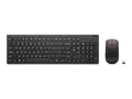 Lenovo Essential Wireless Combo Gen 2 Tastatur- og mussett - tr&#229;dl&#248;s - 2.4 GHz - QWERTY - Norsk - svart - brun boks