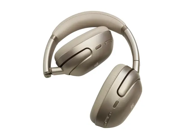 JBL Tour ONE M3 - Hodetelefoner med mikrofon full størrelse - Bluetooth - trådløs, kablet - aktiv støydemping - 3,5 mm jakk, USB-C - latte - Zoom Certified 
