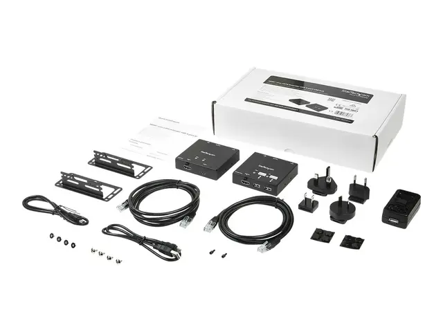 StarTech.com HDMI over CAT6 Extender with 4-port USB Hub - Remote ...