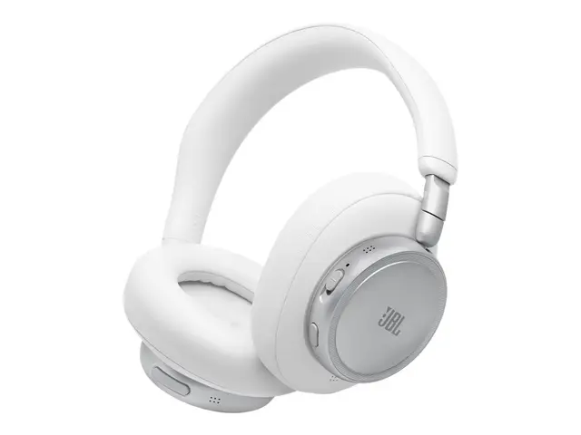 JBL LIVE 780NC - Hodetelefoner med mikrofon full størrelse - Bluetooth - trådløs, kablet - aktiv støydemping - 3,5 mm jakk - hvit 