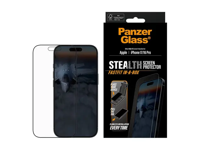 PanzerGlass Stealth - Skjermbeskyttelse for mobiltelefon ultra-bre...