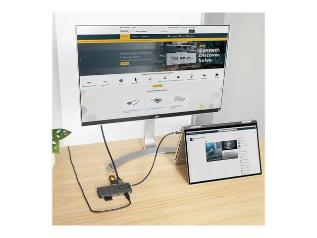 StarTech.com USB C Multiport Adapter, 4K 60Hz HDMI Video, 3 Pt 5Gb...