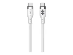 HyperJuice - USB-kabel - 24 pin USB-C (hann) til 24 pin USB-C (hann) USB 2.0 - 1.5 m - USB Power Delivery (60W), utvidet effektomr&#229;de (EPR) - hvit