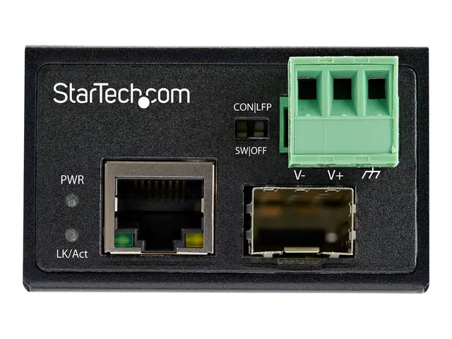 StarTech.com Industrial Fiber to Ethernet Media Converter, 100Mbps...