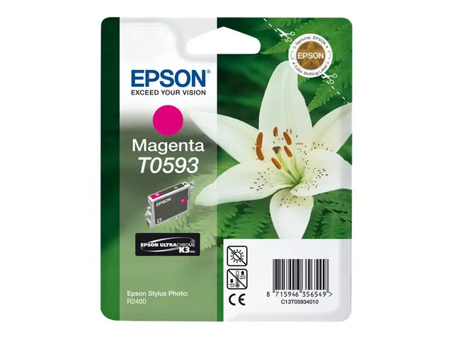 Epson T0593 - 13 ml - magenta - original - blister - blekkpatron -...