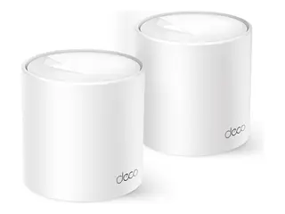 TP-Link Deco X10 V1 - Wi-Fi-system - (2 rutere) inntil 3900 kvadratfot - maske 1GbE Dobbeltbånd