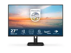 Philips 27E1N1100A - 1000 Series - LED-skjerm 27" - 1920 x 1080 Full HD (1080p) @ 100 Hz - IPS - 250 cd/m² - 1300:1 - 1 ms - HDMI, VGA - høyttalere - svart