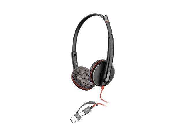 HP Poly Blackwire C3225 - 3200 Series hodesett on-ear kablet 3,5 m...