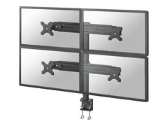 Neomounts FPMA-D700D4 - Monteringssett - full bevegelse for 4 LCD-skjermer - svart - skjermstørrelse: 19"-30" - klemmemonterbar, skrivebordsmonterbar