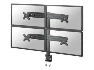 Neomounts FPMA-D700D4 - Monteringssett - full bevegelse for 4 LCD-skjermer - svart - skjermstørrelse: 19"-30" - klemmemonterbar, skrivebordsmonterbar