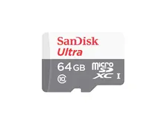 SanDisk Ultra - Flashminnekort (microSDHC til SD-adapter inkludert) 64 GB - Class 10 - microSDXC UHS-I