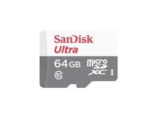 SanDisk Ultra - Flashminnekort (microSDHC til SD-adapter inkludert) 64 GB - Class 10 - microSDXC UHS-I