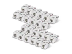Startech - Trapes-jakk - 90°, 110 nedstøping CAT 6 - UTP - RJ-45 - hvit - TAA-samsvar (en pakke 24)