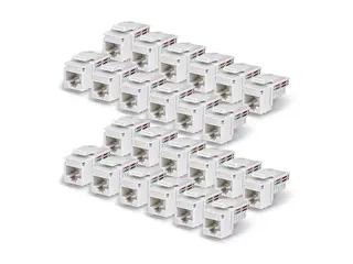 Startech - Trapes-jakk - 90°, 110 nedstøping CAT 6 - UTP - RJ-45 - hvit - TAA-samsvar (en pakke 24)