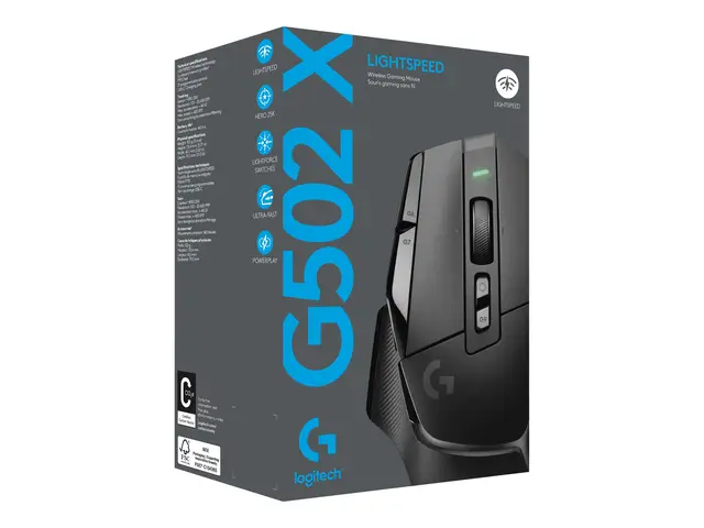 Logitech G G502 X LIGHTSPEED - Mus optisk 8 knapper trådløs 2.4 GH...