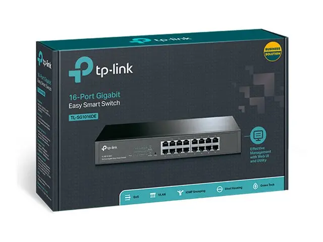 TP-Link JetStream TL-SG1016DE - Switch - Styrt - 16 x 10/100/1000 ...
