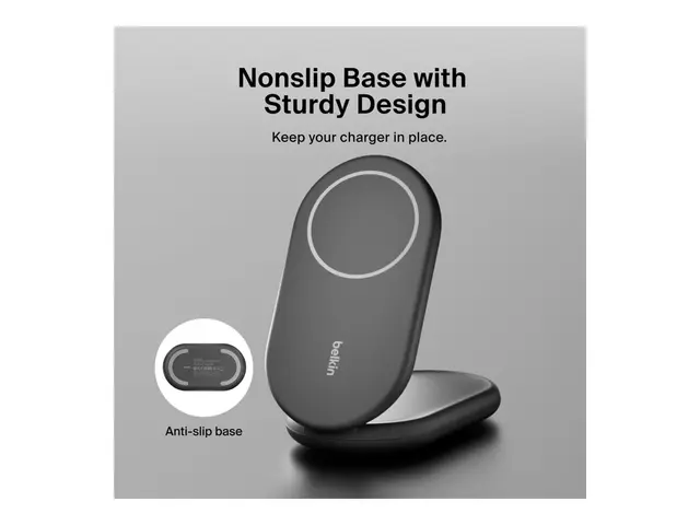 Belkin BoostCharge - Trådløst ladestativ magnetisk, sammenleggbar,...