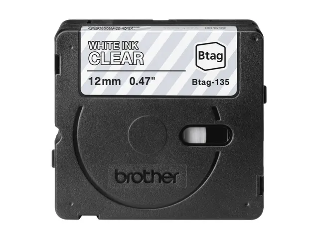 Brother BTAG-135 - Hvitt på klart Rull (1,2 cm x 4 m) 1 kassett(er...
