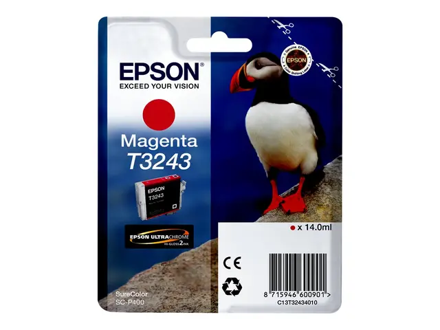 Epson T3243 - 14 ml - magenta - original - blekkpatron - for SureC...