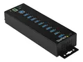 STARTECH.COM 10-Port Industrial USB 3. Hub with External Power Adapter - ESD &amp;