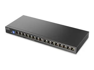Zyxel GS1100 Switchable Series GS1100-16ES Switch - slank - ikke-styrt - 16 x 10/100/1000 - veggmonterbar