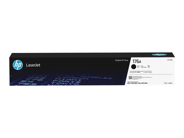 HP 176A - Svart original LaserJet boks tonerpatron (W1760A) for P/...