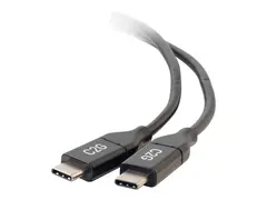 C2G 6ft USB C Cable - USB C to USB C Cable USB C 2.0 5A - 480 Mbps - M/M - USB-kabel - 24 pin USB-C (hann) reversibel til 24 pin USB-C (hann) reversibel - USB 2.0 - 30 V - 5 A - 1.83 cm - svart