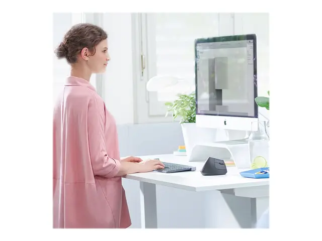 Logitech MX Vertical - Vertikal mus - ergonomisk - optisk - 6 knap...