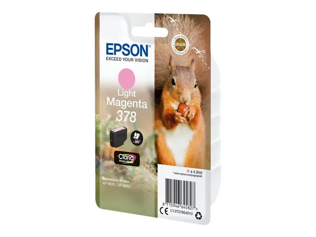 Epson 378 - 4.8 ml - lys magenta - original - blære med RF/lyd-ala...