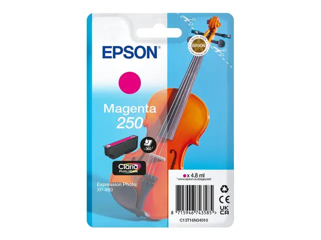 Epson 250 - 4.8 ml magenta original blister blekkpatron for P/N: C...