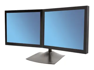 Ergotron DS100 - Stativ - horisontal - for 2 LCD-skjermer aluminium, st&#229;l - svart - skjermst&#248;rrelse: inntil 24&quot; - skrivebord