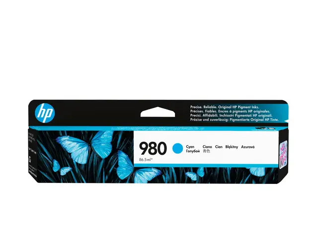 HP 980 - 86.5 ml - cyan - original - blekkpatron - for Officejet E...