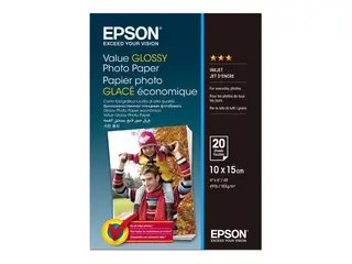 Epson Value - Blank - 100 x 150 mm - 183 g/m² 20 ark fotopapir - for Epson L382, L386, L486; Expression Home HD XP-15000; Expression Premium XP-900