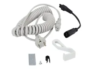 Ergotron Coiled Extension Cord Accessory Kit Strømkabelsett - 2.4 m - rullet sammen - grå - Saudi Arabia, Europa