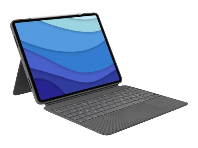Logitech Combo Touch - Tastatur og folioveske - med styrepute - ba...