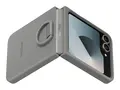 Samsung EF-PF741 - Baksidedeksel for mobiltelefon med ring - silikon - grå - for Galaxy Z Flip6