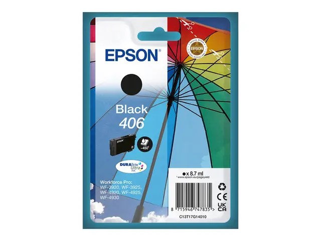 Epson 406 - 8.7 ml - svart - original - blister - blekkpatron