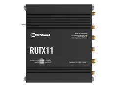 Teltonika RUTX11 - Trådløs ruter - WWAN 4-portssvitsj 1GbE, Bluetooth 4.0 LE - Wi-Fi 5 - Dobbeltbånd - 3G, 4G