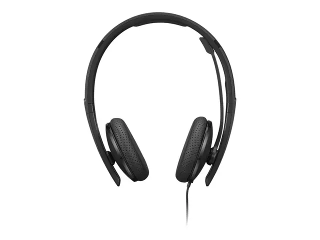 Lenovo - VoIP-håndsett on-ear kablet USB-C svart