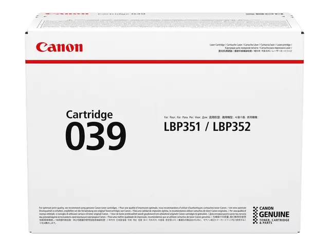 Canon 039 - Svart - original - tonerpatron - for imageCLASS LBP351...