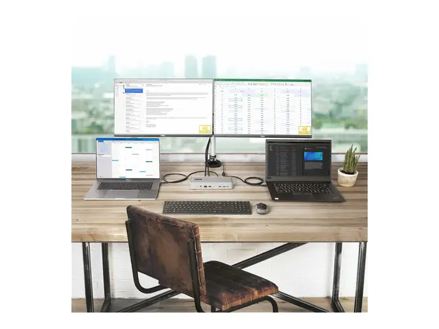 StarTech.com Dual-Laptop USB-C KVM Docking Station, Dual Monitor 4...