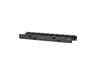 APC Horizontal Cable Manager Single-Sided with Cover Rack-kabelføringssett - svart - 1U - 19" - TAA-samsvar - for P/N: SMTL2K2RM2UCL, SMTL2K2RM2UCLNC, SMTL3KRM2UCL, SMTL3KRM2UCLNC, SMX3000RMX93