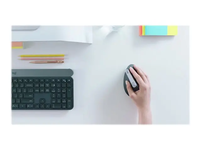 Logitech MX Vertical - Vertikal mus - ergonomisk - optisk - 6 knap...